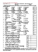 Đề kiểm tra học kì I môn Tiếng anh lớp 9 (Có đáp án) - Năm học 2016-2017